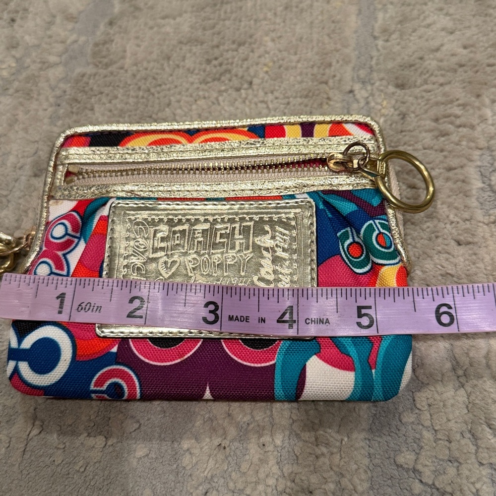 COACH POPPY COLECCIÓN WRISTLET wallet GUC - Picture 5 of 7
